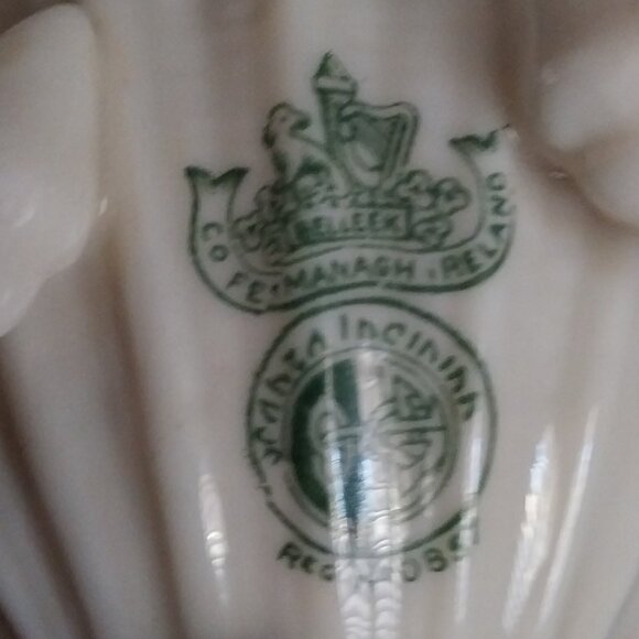 Vintage Belleek Neptune Shell Tea Cup and Saucer Set - Picture 10 of 10